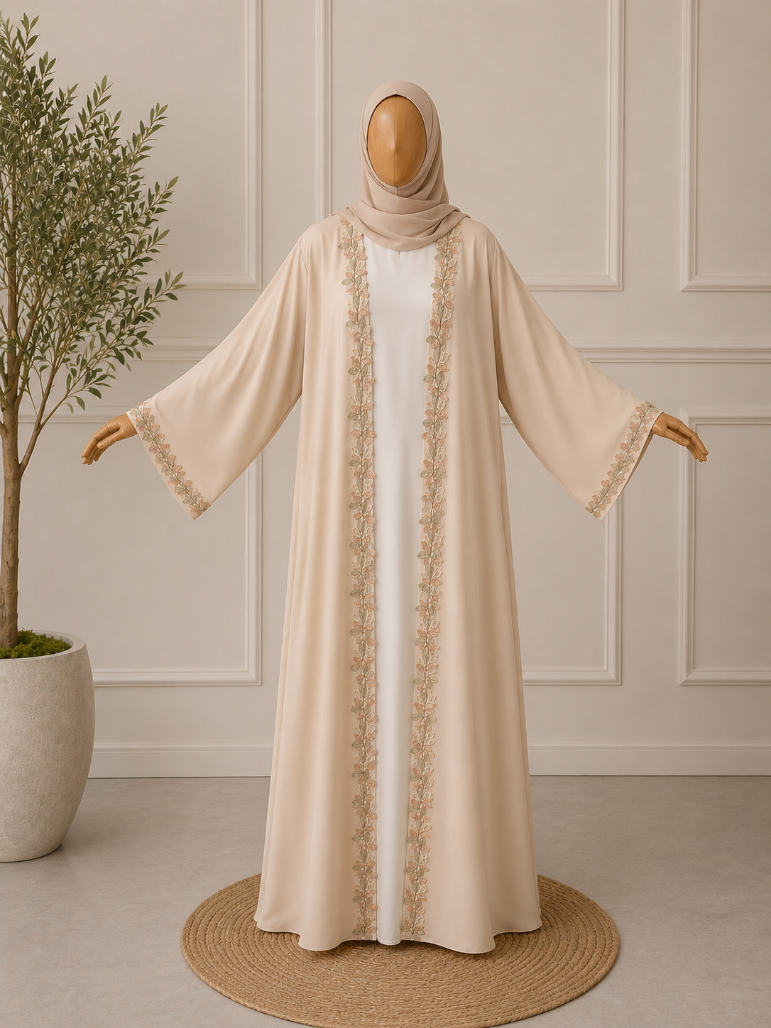 DAFNÍ Lace Open Abaya