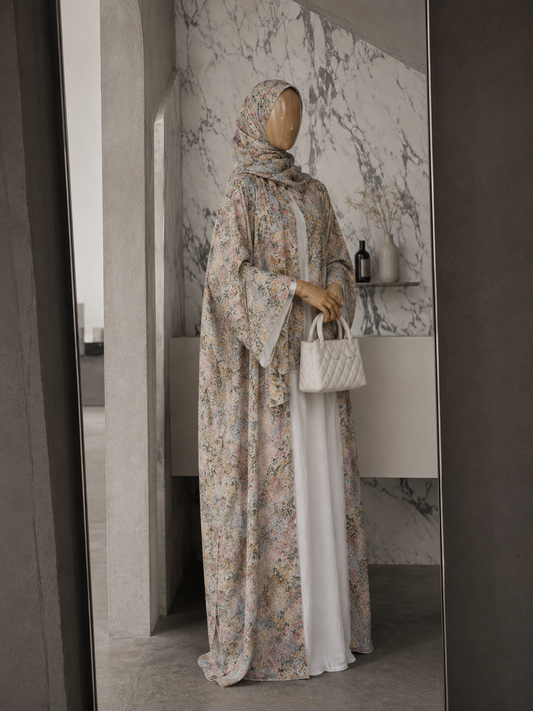 DAFNÍ Floral Abaya with Headscarf